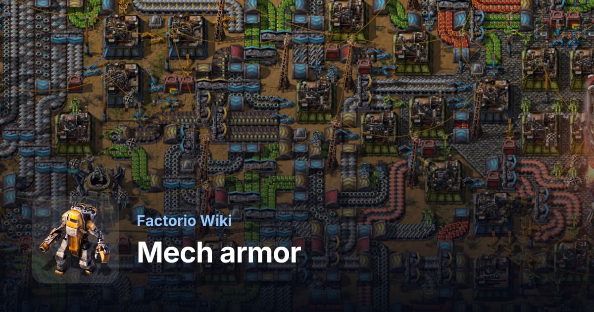 Mech armor - Factorio Wiki